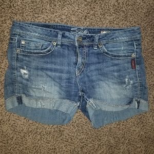 Womens Silver brand jean shorts size 32